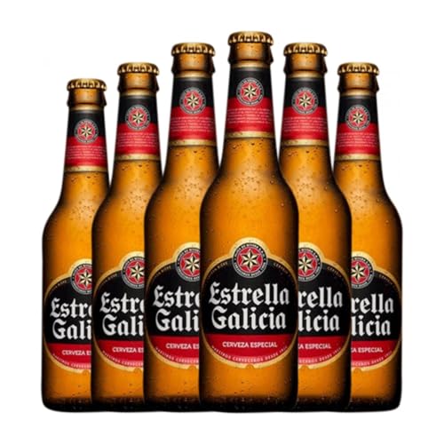 Cerveza Estrella Galicia Especial Botellín Tercio 33 cl (Caja de 6 Botellín Tercio de 33 cl)