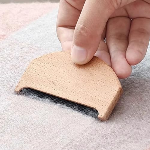 Bobble Remover For Clothes - Sweater Shaver Pilling Comb, Carpet Brush Wooden Fabric Shaver, Comb Brush Tool Manual Portable Depiller For Clothes Fuzz Bobbles - Image 3