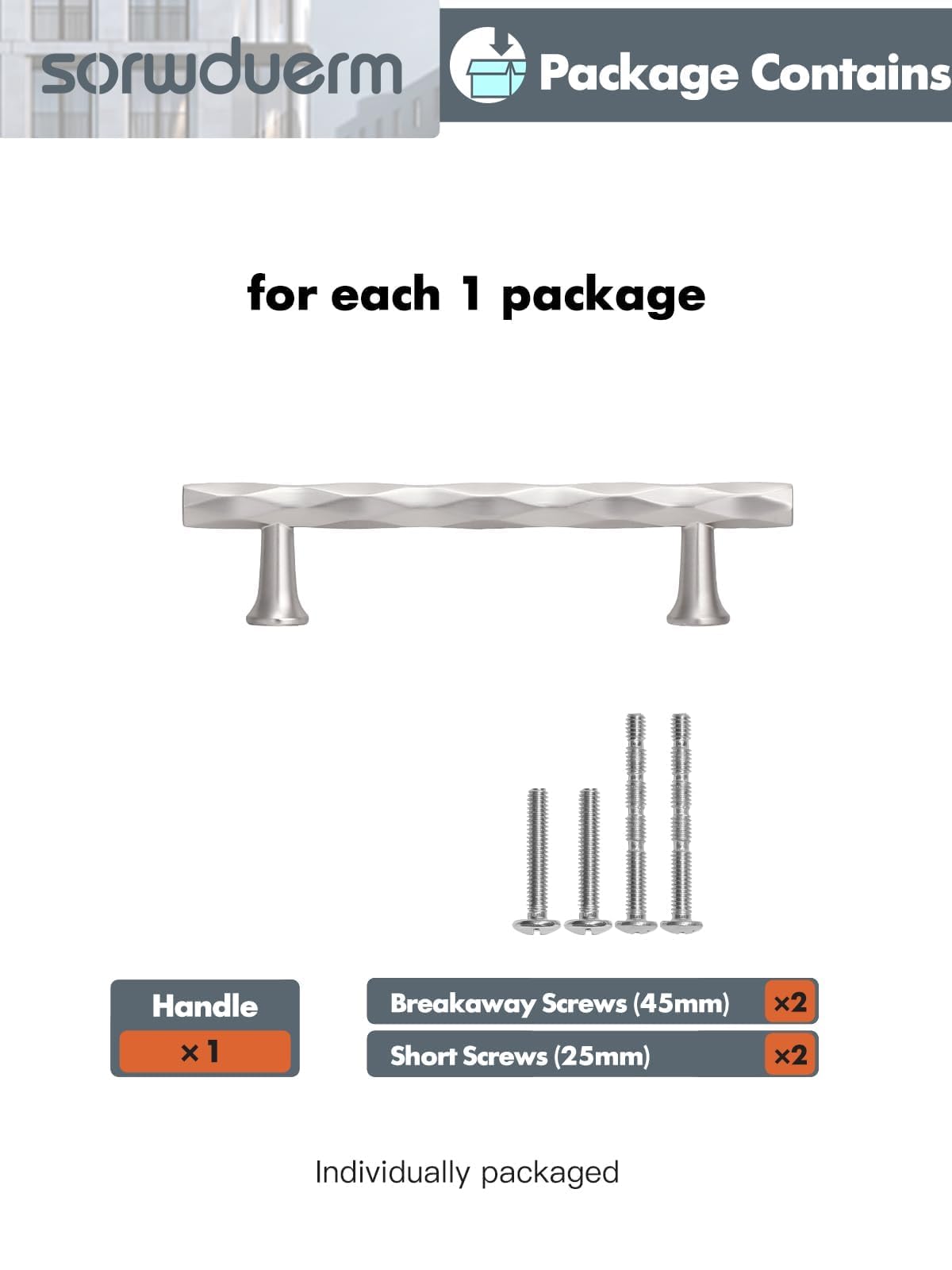 SORWDUERM Brushed Nickel Cabinet Pulls 2 Pack 96mm Hole Center Kitchen Cupboard Handles Decorative Kitchen Drawer Dresser Cupboard Bathroom Vanity Cabinet Hardware Rhombus - Image 3