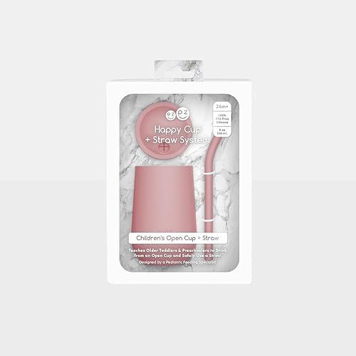 Vista 52 de ezpz Mini taza + sistema de entrenamiento con pajita (azul) - 9 meses + - Taza de entrenamiento 100% silicona para bebés + niños pequeños - Diseñado
