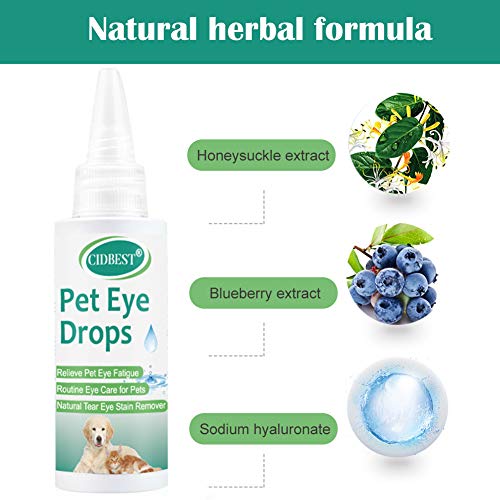CIDBEST Cat ＆Dog Eye Drops, Eye Wash for Dogs, Pet Eye Care, Relieve Pet Eye Fatigue, Pain-Free Solution for Allergies, Pink Eye, Burning, Itching ＆ Daily Maintenance - Thumbnail 5