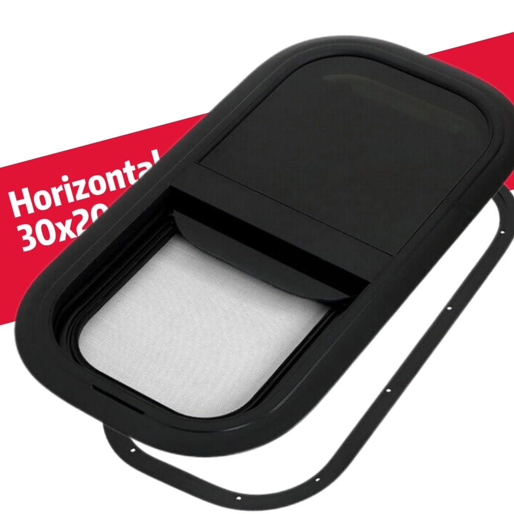 RV Murts Replacement RV Windows, 30" W x 20" H DOT Certification Qualified Horizontal Slide RV Windows for Replacement, Blast&Leaking Resistant Windows for Jayco Jay RV 1-3/4ββ Wall Thickness.