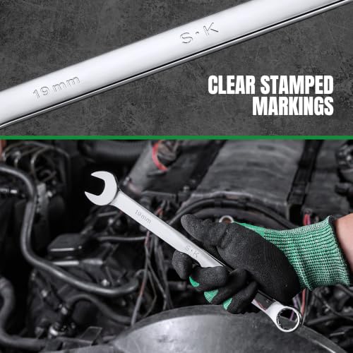 Image of SK 19 mm Combination Wrench, Metric, Premium CR-V Steel