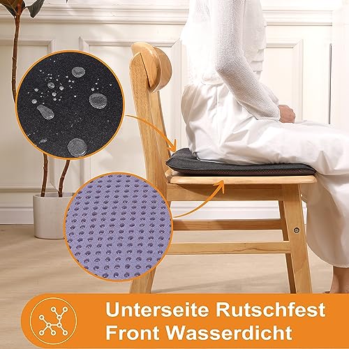 RACE LEAF Vierer-Set 40.5x40.5cm Memory Foam Slow Rebound Sitzkissen Indoor Household Sitzkissen wasserdichte Oberfläche… – Ansicht 5