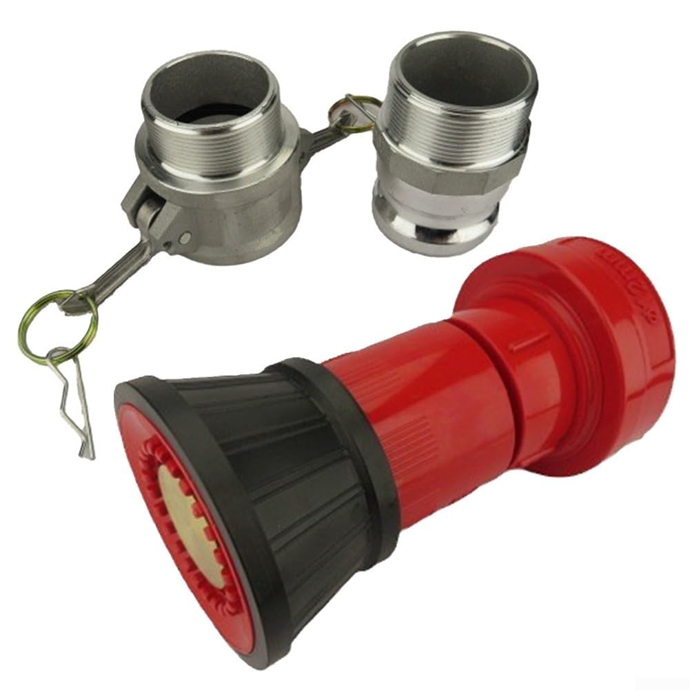 Buse d'incendie de 5,1 cm avec verrouillage à came en aluminium de 5,1 cm pour équipement de lutte contre les incendies, pulvérisation d'eau, tuyau d'arrosage, contrôle des incen