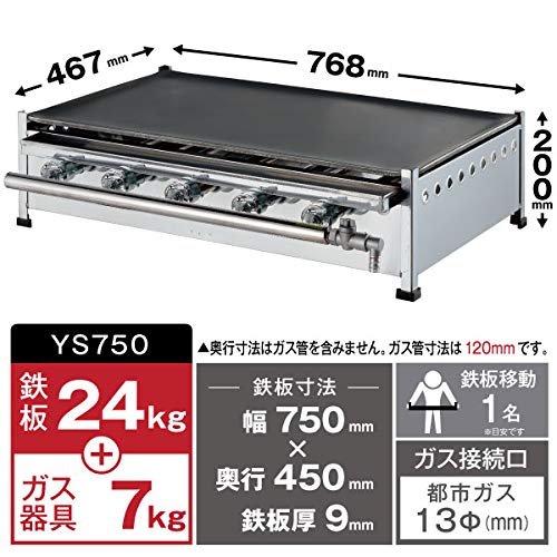 Amazon | IKK グリドル プレス鉄板 YS750 都市ガス | IKK伊東金属 