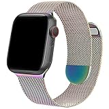 Vale la pena tu estancia: el adaptador de correa de reloj y la hebilla son compatibles con todos los modelos de Apple Watch Series 7/6/5/4/SE/3/2/1. Puede ser de hombre o mujer, sensación cómoda al tacto en tu muñeca, simple pero atractivo, aspecto fantástico y da un bonito aspecto profesional en cualquier ocasión.