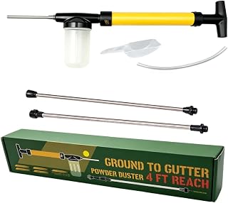 Diatomaceous Earth Powder Duster Adjustable Upto 4 FT, Powder Output Adjustable Pump Applicator, Duster, Dispenser, Sprayer, Dust Application for Diatomaceous Earth
