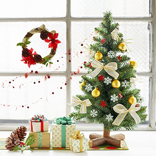 Hocadon 100 Pezzi Fiocchi di Neve in Legno Bianco