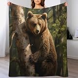 Bär Decke Flannel Sofadecke Strandtuch Teppich Picknickdecke Weich Umhang Für Schlafzimmer, Alle Jahreszeiten 100×130cm