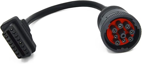 Miniatura 6 de 9pin OBD Cable for Truck OBD Extension Converter Cable for Heavy Duty Truck to 16pin Female OBD2 Scanner Adapter Reader for Diesel Turck