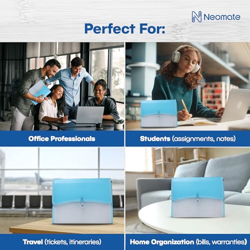 Image of 13-Pocket Expanding File Organizer | Durable Accordion Folder for Documents, Certificates, and Office Use | Red