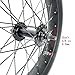 SZWEDI 20x4.0 Front Fat Bike Wheel Bolt On Snow Bicycle 20 Inch Double Wall Double Bearing Hub 36x12G Spokes 135mm Dropout Disc Brake Electric Fatbike Front Rim Set