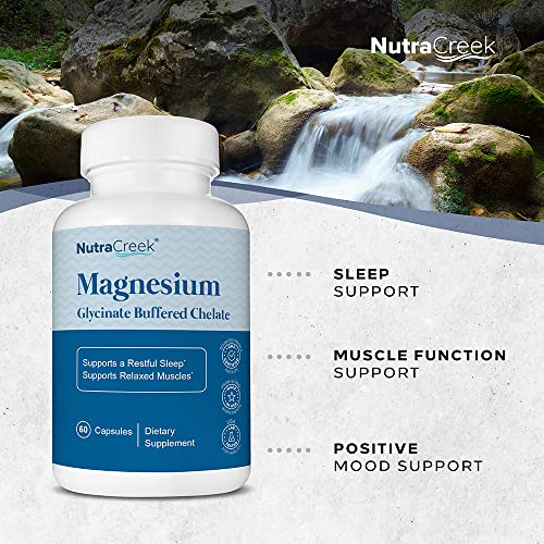 Nutracreek Magnesium & Calcium With Vitamin D3 Supplement Bundle | Magnesium Glycinate 400Mg Buffered Chelate - 60 Capsules + Calcium 1200 Mg With Vitamin D3-60 Tablets #TOP5