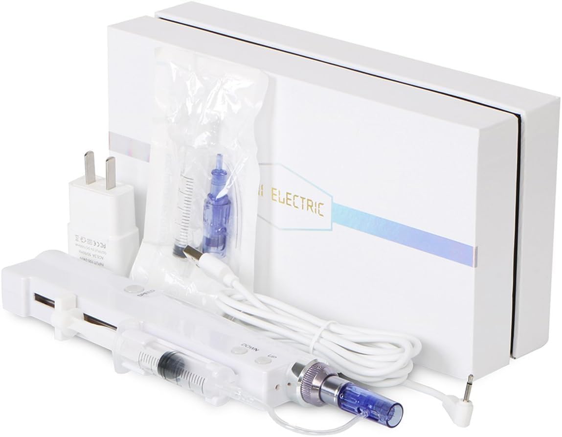 Elitzia Non-Needle Injection Facial Rejuvenation Skin Care Tools Instrument 2 Cartridges for Home Use ETNV6138