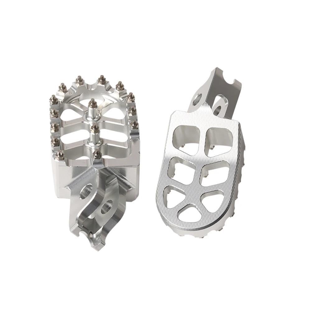 Repose-pieds larges moto CRF1000L et CRF1100L Africa Twin 2018-2021 pédales argent