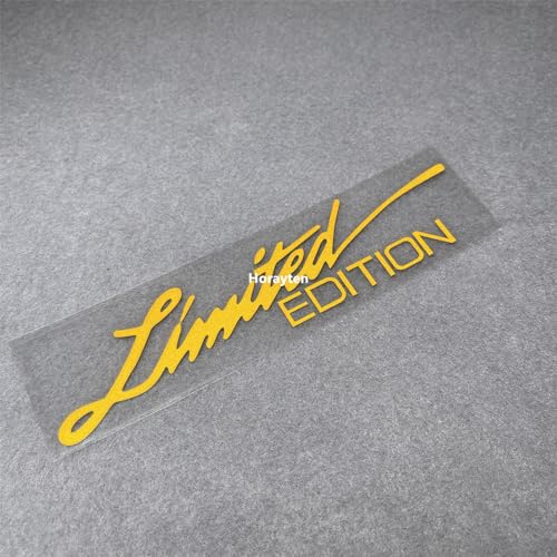 Image of 2X Car Styling Vinyl Graphic Decals for Limited Edition Truck Body Auto Rear Front Windshield Window Sticker 160x38mm (Yellow)