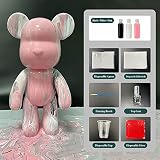 SOUFEEL DIY Fluid Bear Painting Kit, Teddy Bear Violent Bear Creative Home Decoration Handmade Doll