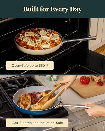 Image of Caraway Nonstick Ceramic Mini Fry Pan (1.05 qt, 8 inch) - Non Toxic, PTFE & PFOA Free - Oven Safe & Compatible with All Stovetops (Gas, Electric & Induction) - Gray