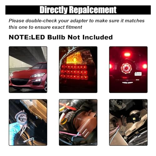 image for GLSOWEE 2PCS 3156 3157 Pre-Wired Harness Sockets, Car LED Bulbs Socket