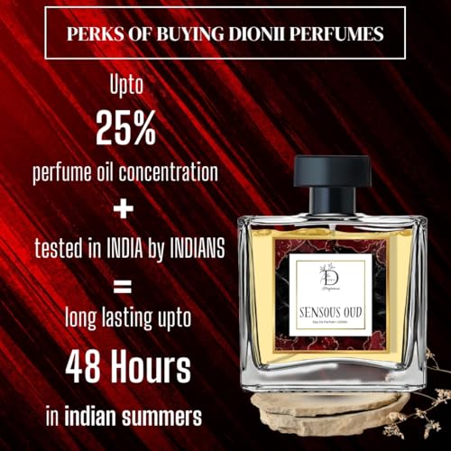 Image of Dionii SENSOUS OUD Unisex Eau De Parfum Perfume | Long Lasting Wood Fragrance With Saffron & Sandalwood, 100 ML