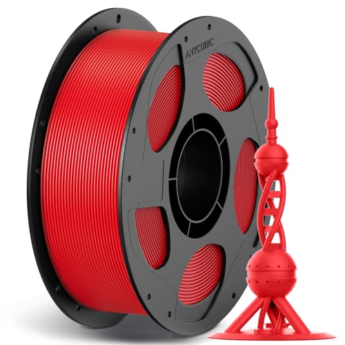 Image of ANYCUBIC High Speed 3D Printer Filament 1.75mm, Rapid PLA Filament with High Prints Quality, Dimensional Accuracy + /- 0.02mm, Print with Most FDM 3D Printers, 1KG Reusable Spool, Bright Red