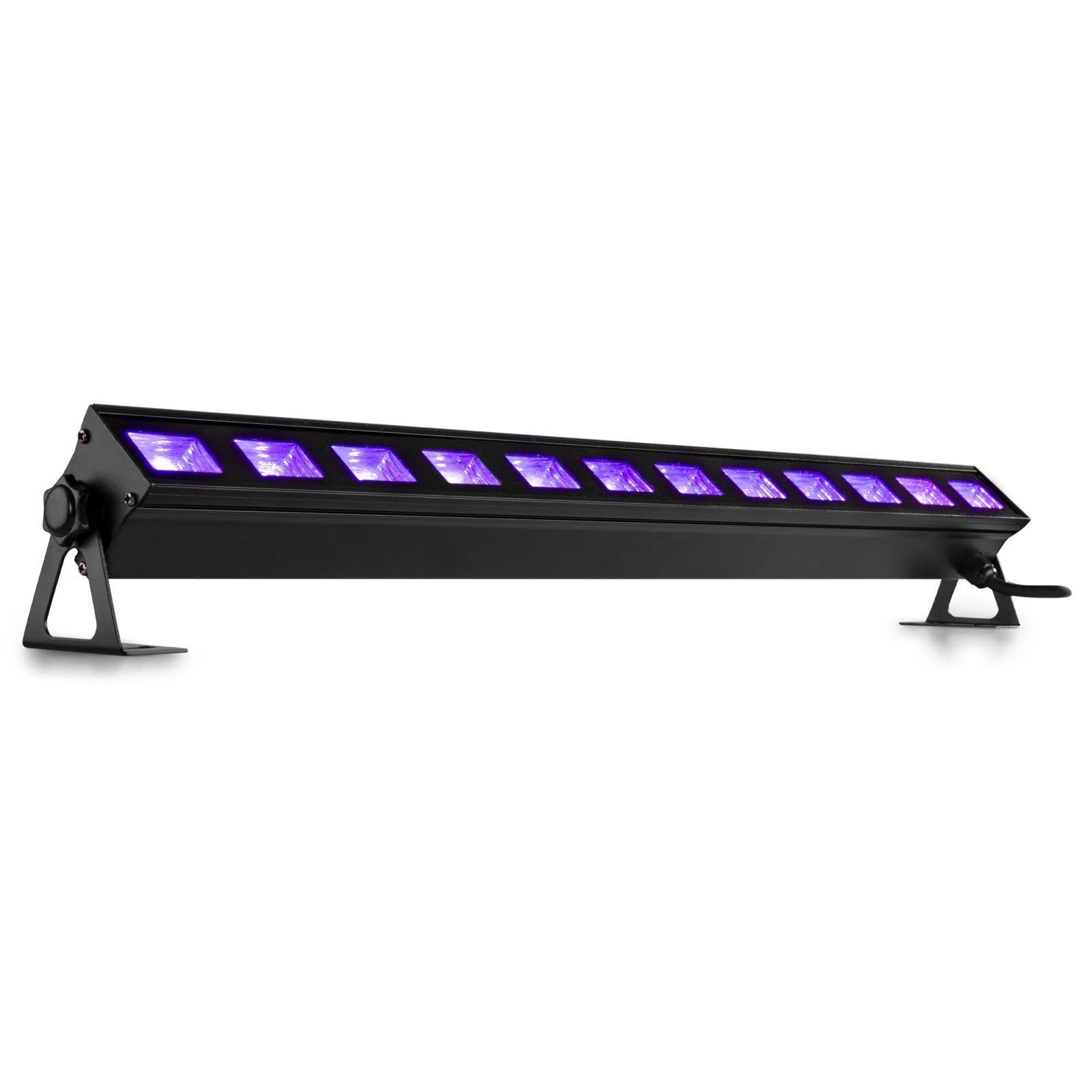 BeamZ B300 Machine à Bulles - 30 Tours/Min avec Grande Roue + 5L de Liquide UV + Barre LED UV, Ventilateur Puissant, Effet Tourbillonnant