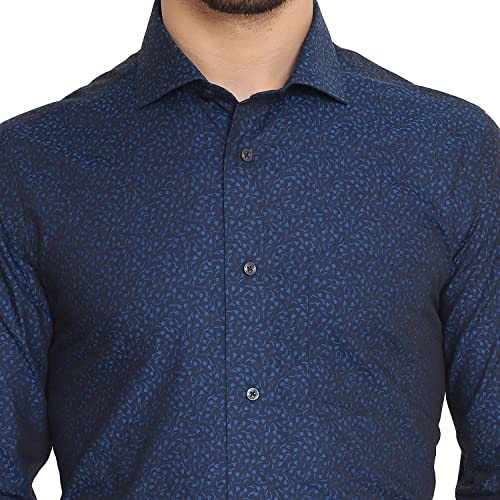 Image of blackberrys Jacquard Cotton Slim Fit Mens Work Wear Shirt