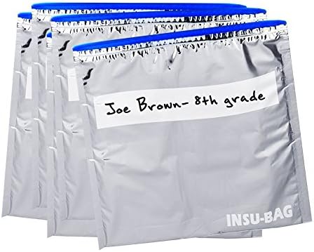 Foil Thermal Sandwich Bags - 5 Pack - Reusable Insulated Bag - Keeps Snacks and Lunch Cool and Fresh - Easy Closure - Waterproof | Silver Color