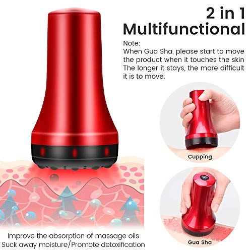 Scienlodic Electric Cupping Set,Gua Sha Scraping Tool,Cellulite Portable Cupping Machine Rechargeable Cupping Therapy Massager, Vacuum Cupping, Self Body Cupping Kit Pain Relief Lymphatic Massage #TOP1