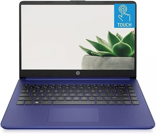 HP Portable 13.8" HD Touchscreen IPS Laptop, Intel Celeron N Processor Up to 2.78GHz, 4GB DDR4, 64GB SSD, HDMI, Webcam, Bluetooth, Windows 11, Dale Blue (Renewed)