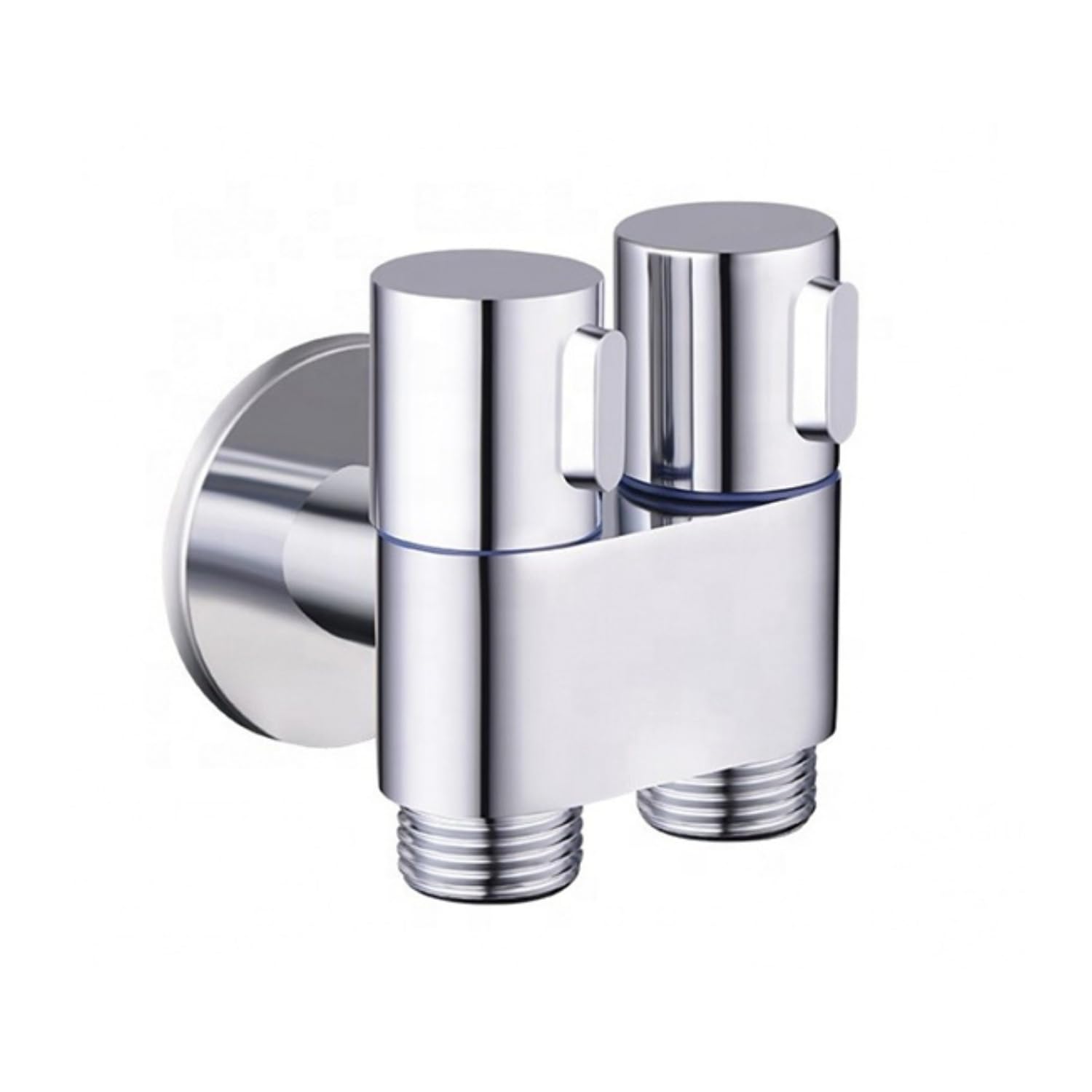 ZAP Brass 2-in-1 Angle Valve | 2 Way Angle Cock with Wall Flange | Chrome Finish For Bathroom, Toilet, Wash Basin (B0CRYKLRSY) Amazon Price History, Amazon Price Tracker