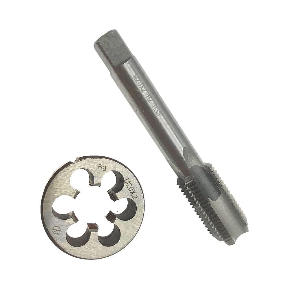 M20X2 Metric Tap Die Set RH Right Hand M20 x 2 Tap & Die Straight Fluted Machine Threading Tool, M20X2 Thread Tap and Die RH M20x2 Tap & Die