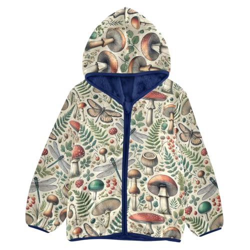 CHIFIGNO Girls Boys Fleece Hoody Jacket Boys Jackets with Pockets Toddler Boy Clothes for Toddler and Kids