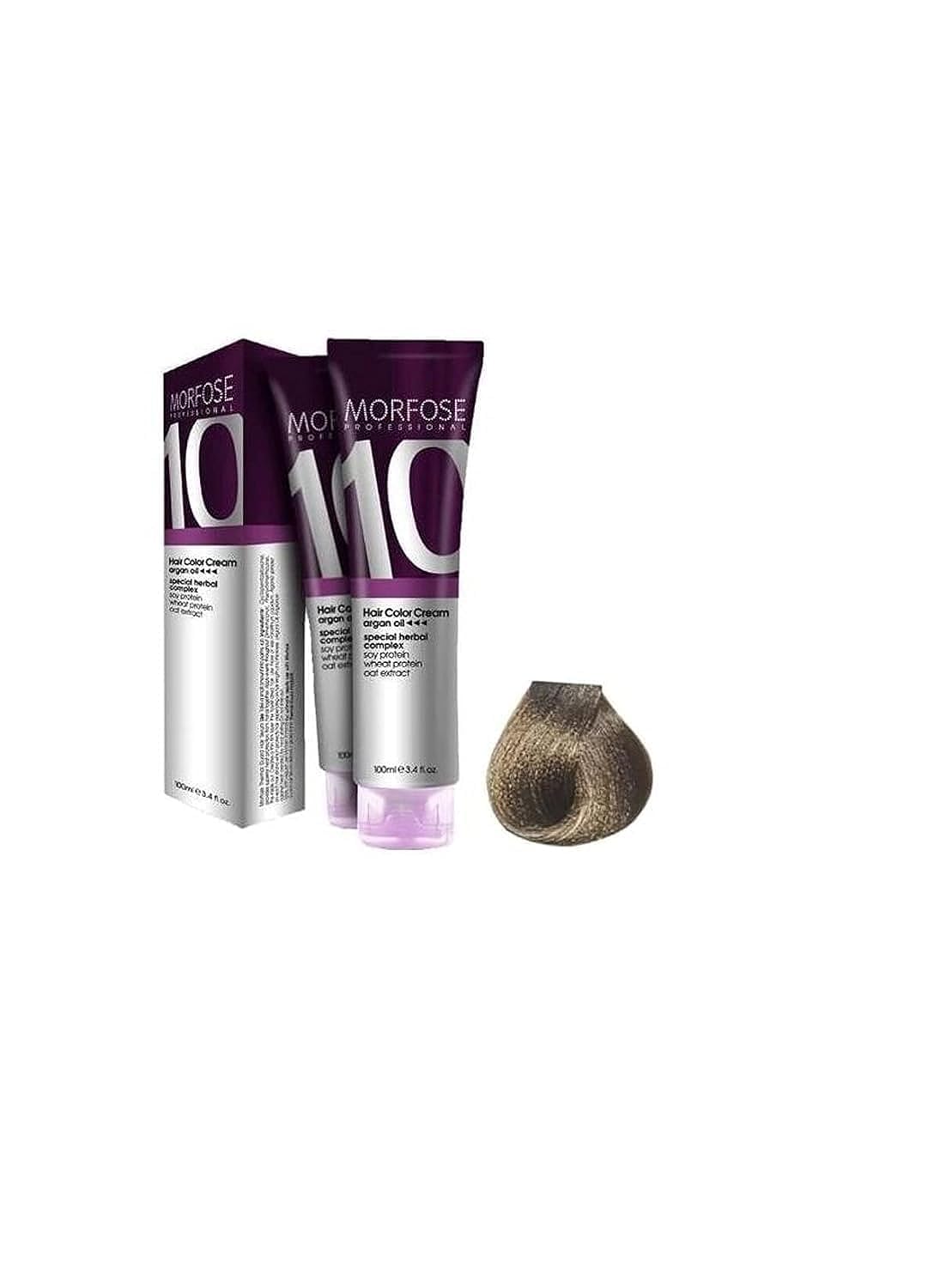 Morfose 10 Professional Hair Colour Cream 100 ml, No. 7.1 Natural Ash Auburn