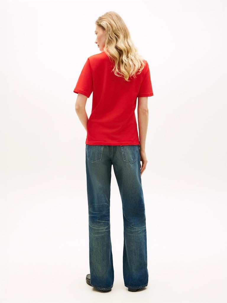 Tommy Hilfiger Damen Reg Pique Polo Ss Ww0Ww43224 – Bild 3
