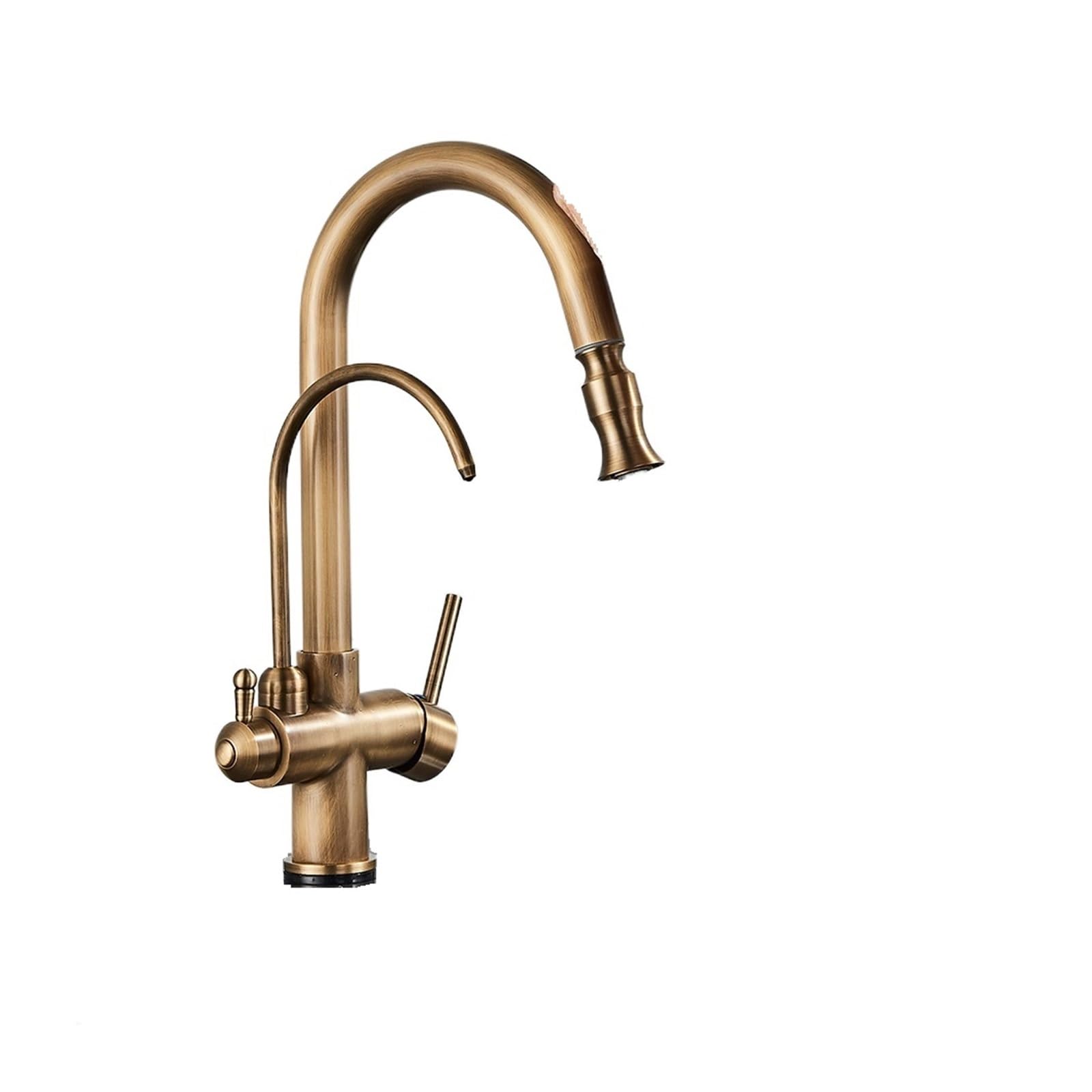 BHFPFZA Touch Sensor Kitchen Faucet with Swivel Sprayer Antique Brass Mixer Tap Easy Install Water Filter Modern Design for Home & Kitchen Upgrade