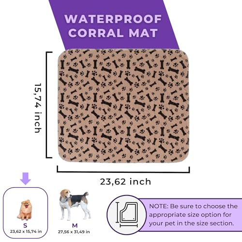 Image of MarV 2-Pack Washable Pee Pads for Dogs Non Slip Puppy Pads , Ultra-Absorbent Mats for Puppy Training, Multi-Use, Reusable Puppy Pads (Brown, S)