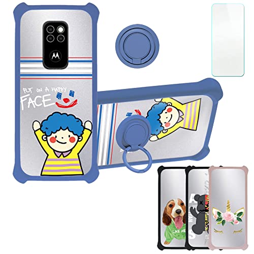 Aroepurt Funda para Motorola Defy 2021 Funda Compatible con Motorola Defy 2021 Case Carcasa [con 9H Dureza HD Protector Pantalla] PC + Silicona Soporte DYL-Face