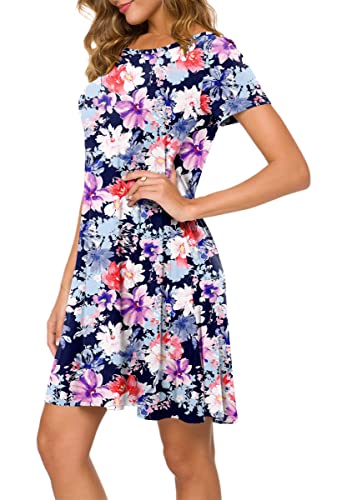 Image of POPYOUNG Women's Dress Fall Outfits Casual Midi Sundress