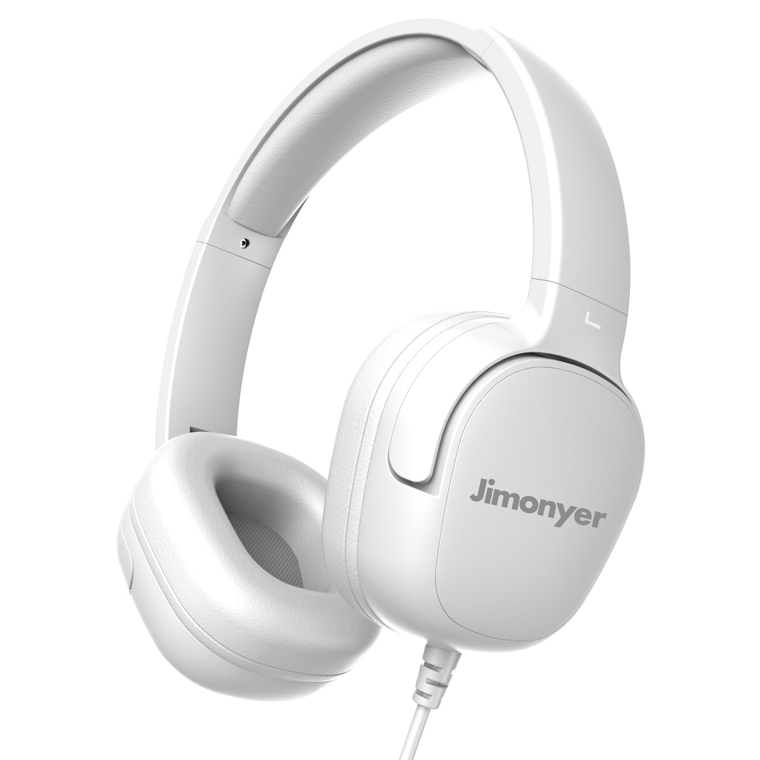 Jimonyer Kids Headphones for School, 3.5mm Jack Wired Headphones for Kids with Safe Volume Limiter, HD Stereo Sound On-Ear Girls Boys Toddler