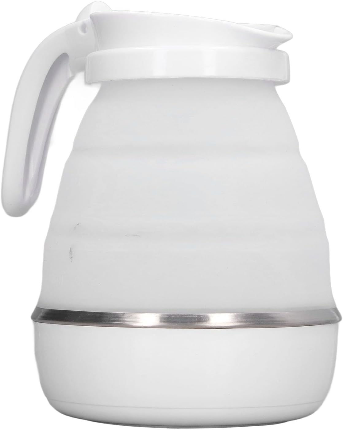 DAUZ Folding Electric Kettle, US Plug 110V 400W Collapsible Hot Water Kettle with Detachable Power Cord for Desktop (White)