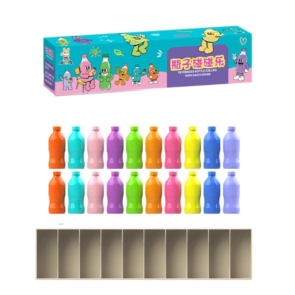 Match The Bottle Color Game - Fun Family Board Games Kids & Adults Bottle Flip Matching Game Perfect for Travel, Camping, Holidays, Party Night & Sleepovers