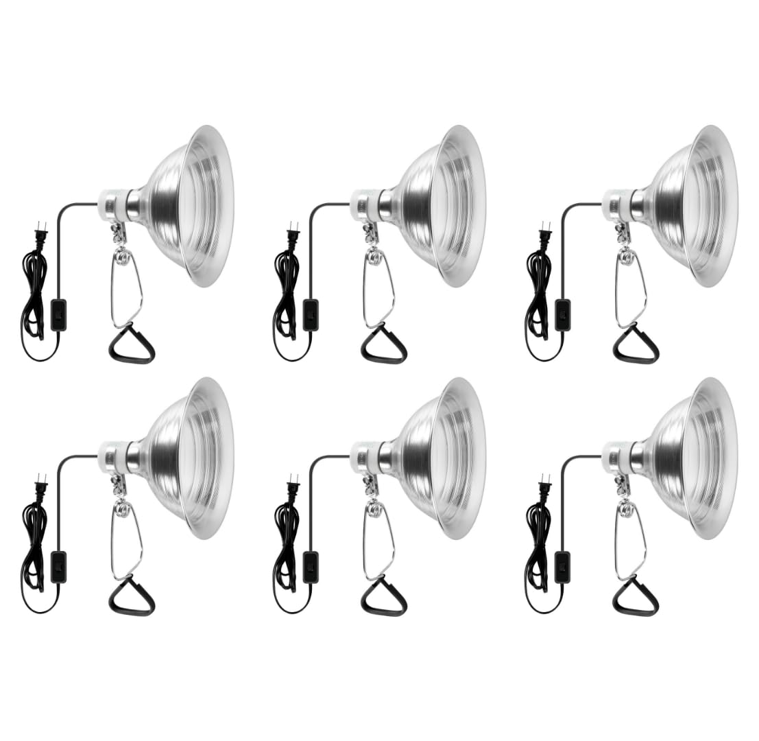 Simple Deluxe Clamp Lamp Light – 150W Versatile Heat Lamp and Work Light, 2023 New Version, 6 Pack