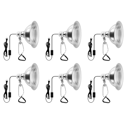 Simple Deluxe Luz de lámpara de abrazadera: lámpara de calor versátil de 150 W y luz de trabajo, nueva versión 2023, paquete de 6