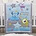 Disney Monsters, Inc. Cutest Little Monster Turquoise, Green, Purple, and Gray, Sully, Mike, and Randall 3 Piece Nursery Crib Bedding Set - Comforter, Fitted Crib Sheet, and Crib Skirt