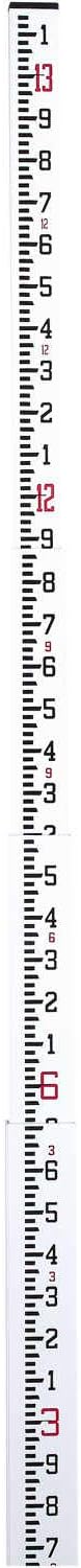 CST/Berger Leveling Rod, 5 Sections, Fiberglass, White