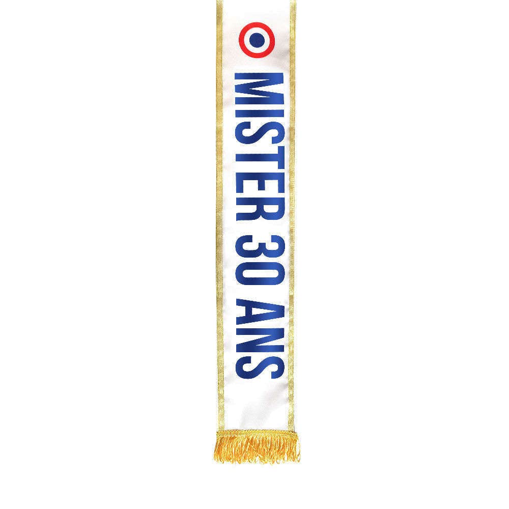 Écharpe Tricolore 'Mister 18 Ans' - Célébration Majorité - Aux Couleurs Bleu Blanc Rouge
