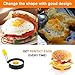 Egg Ring for Frying Eggs and English Muffin - Round Egg Shaper Mold with Anti-scald Handle - Stainless Steel Non-stick Egg Cooker Ring - 2 Pack