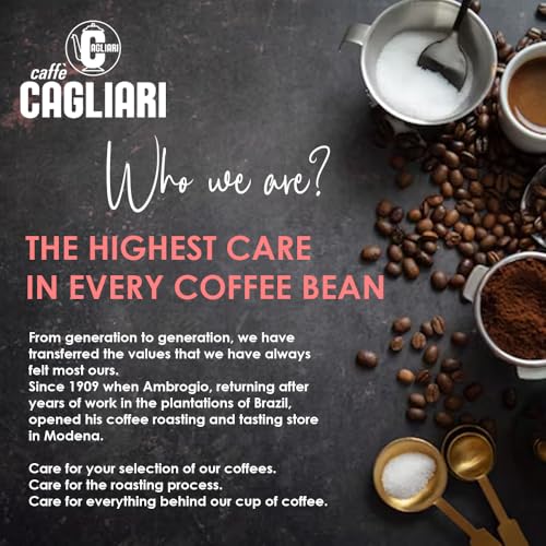 Image of Cafe Cagliari Aluminium Coffee Capsule 100% Arabica, Italy Origin|Intensity 6, Gran Caffe, Medium Roast| Nesspresso Compatible Coffee Capsule Pods, Pack of 10 Pods